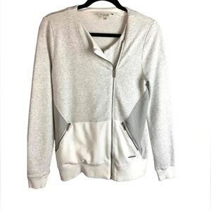 Calvin Klein NWT Sweatshirt WHITE WASH heather Denim Active Activewear Large L